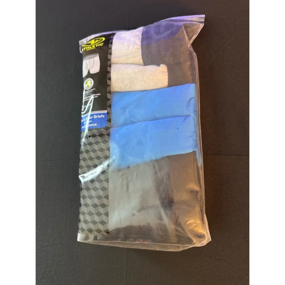 Athletic Works Mens Boxer Briefs 6 Pack Performance Stretch XL 40-42 Blue Grey